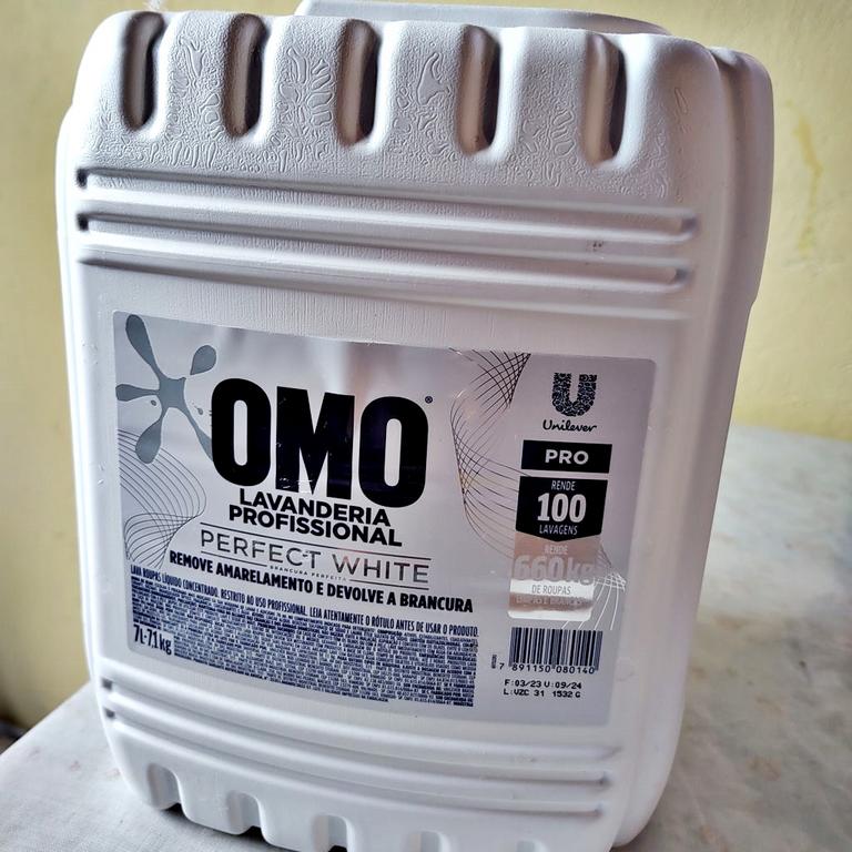 Sabão Líquido Omo Concentrado Lavanderia Profissional Perfect White 7L – 1 Unidade na Casas Bahia
