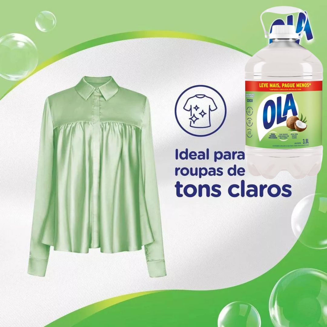 Sabão Liquido Para Roupas Delicadas Ola Coco 3.8L na Amazon