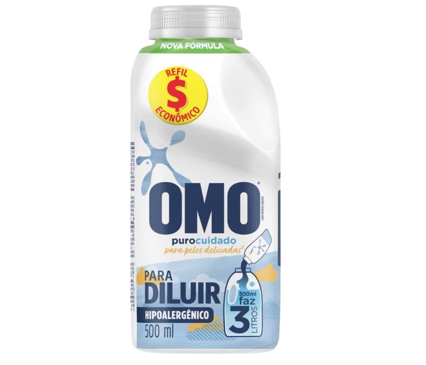 Sabão Líquido Refil Omo Puro Cuidado 500ml na Amazon