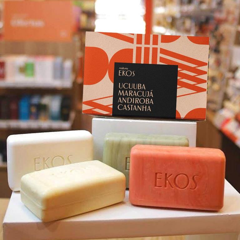 Sabonete em Barra Puro Vegetal Cremoso e Esfoliante Ekos Tukumã na Natura