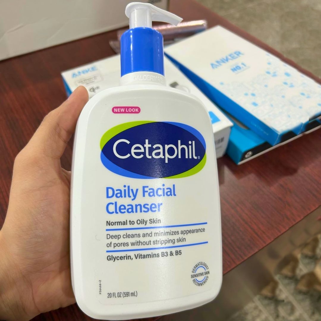Sabonete facial da Cetaphil, limpador facial diário para combinação de pele sensível oleosa, 600 ml, limpeza suave com espuma profunda sem descascar na Amazon