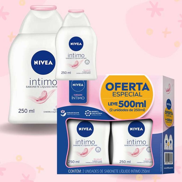Sabonete Íntimo Nivea Duopack Suave 250Ml, Nivea na Amazon