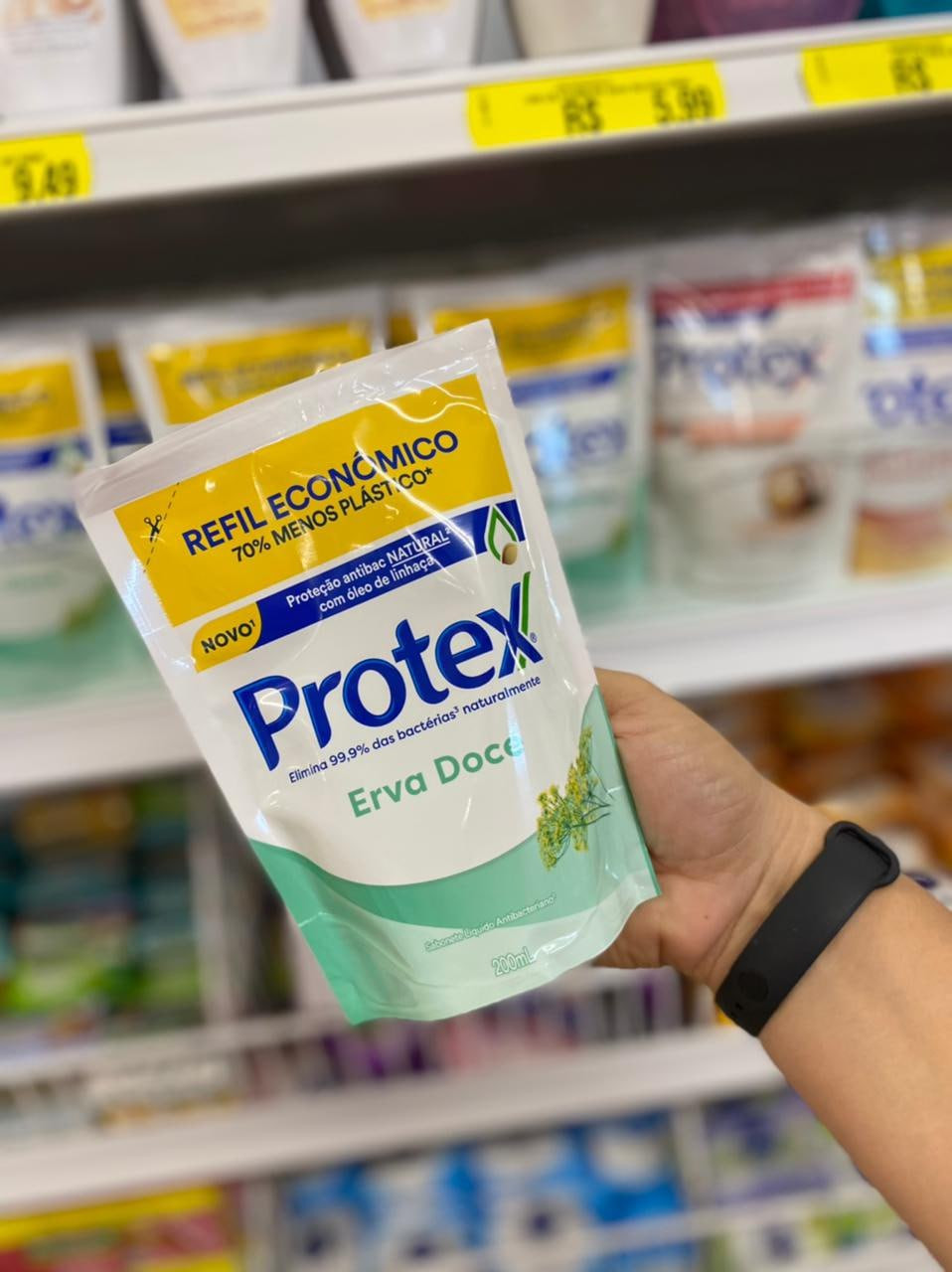 Sabonete Líquido Antibacteriano para as Mãos Protex Erva Doce 200ml na Amazon