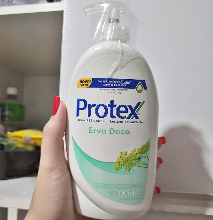 Sabonete Líquido Antibacteriano para as Mãos Protex Erva Doce 400ml na Amazon