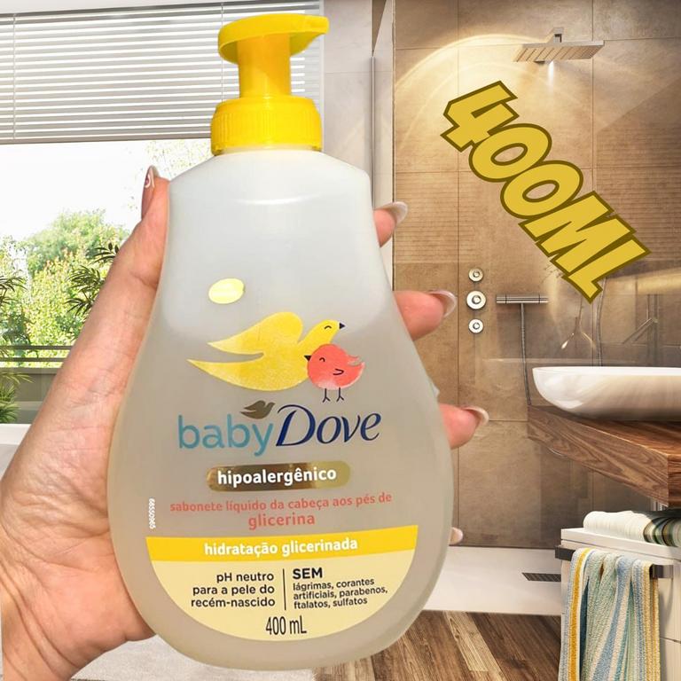 Sabonete Líquido de Glicerina Baby Dove Hidratação Glicerinada 400ml na Amazon