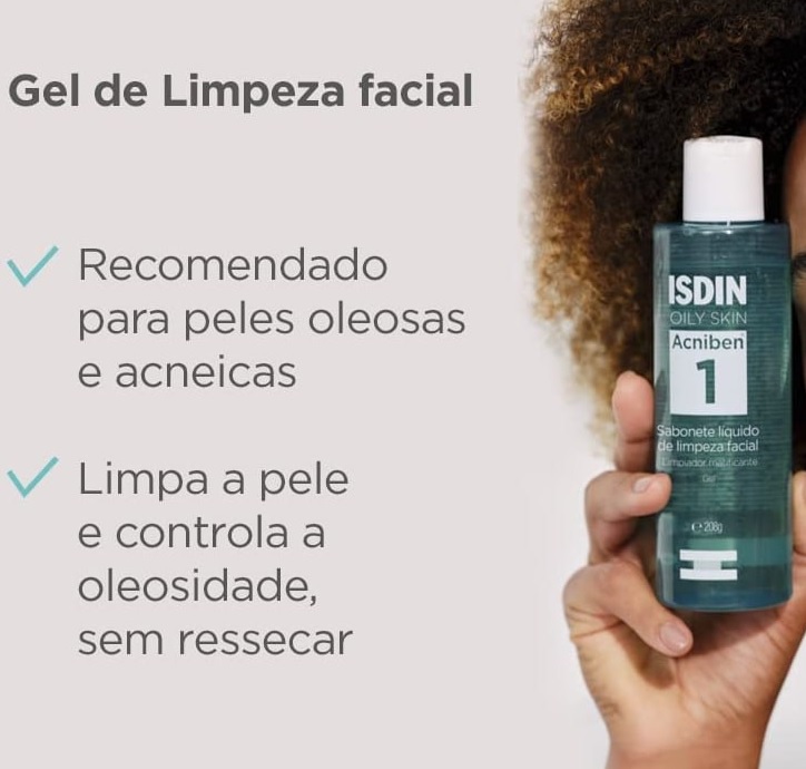 Sabonete Líquido Facial ISDIN Acniben – 208g na Amazon
