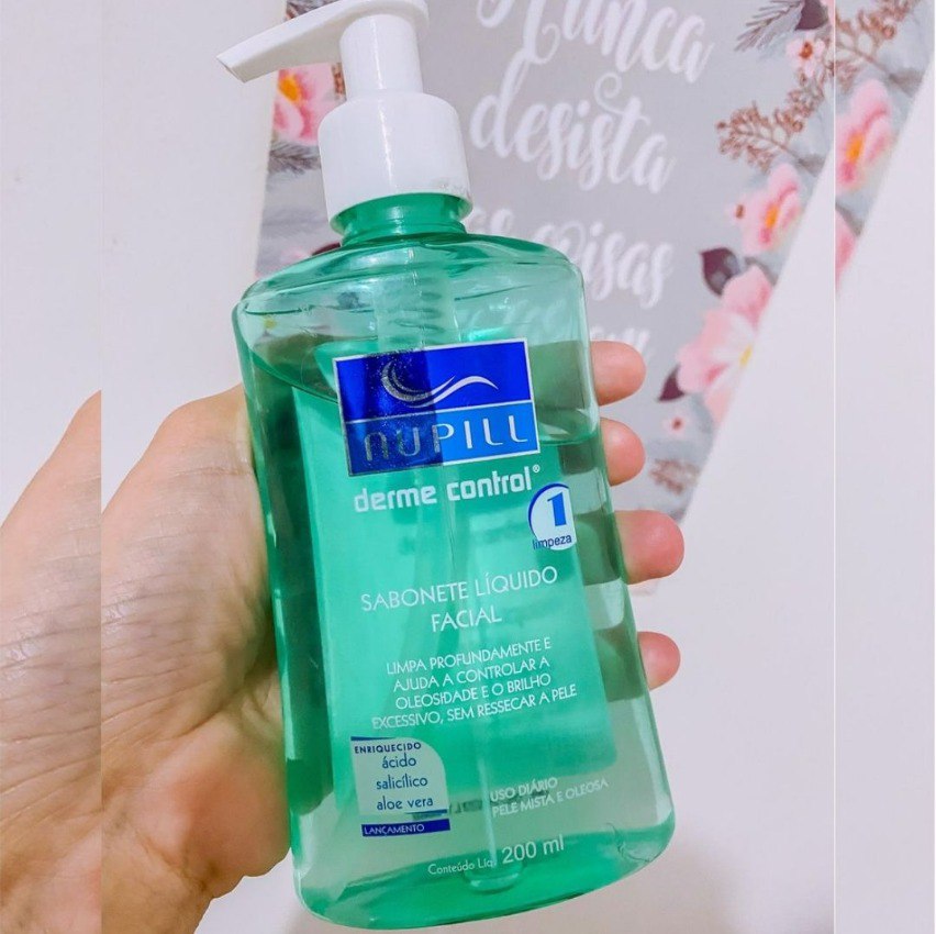 Sabonete Liquido Facial Nupill Derme Control 200Ml, Nupill, Verde na Amazon