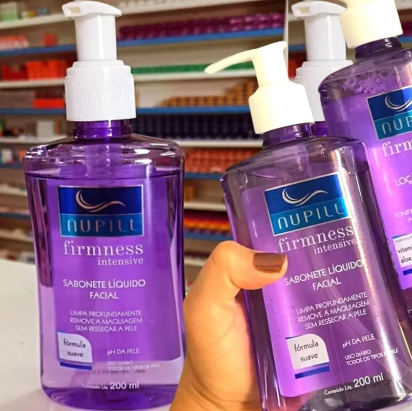 Sabonete Liquido Facial Nupill Firmness 200Ml, Nupill, Roxo na Amazon