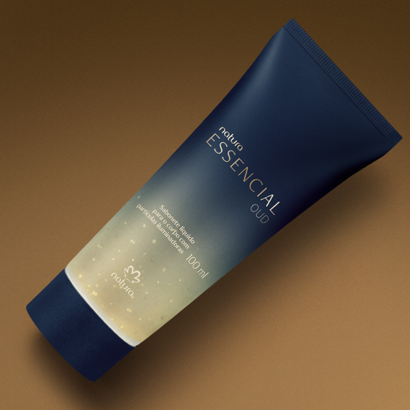 Sabonete Líquido para o Corpo com Partículas Iluminadoras Essencial Oud 100 ml na Natura