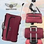 Sacola Bolsa Mala De Viagem Havana Tamanho Único de Poliéster com 2 Rodas fixas e Pés de Apoio Removível, Vinho, Santino – ORS193U na Amazon