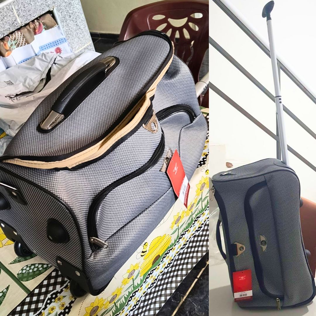 Sacola Bolsa Mala De Viagem Havana Tamanho Único de Poliéster com 2 Rodas fixas e Pés de Apoio Removível, Cinza, Santino – ORS193U na Amazon
