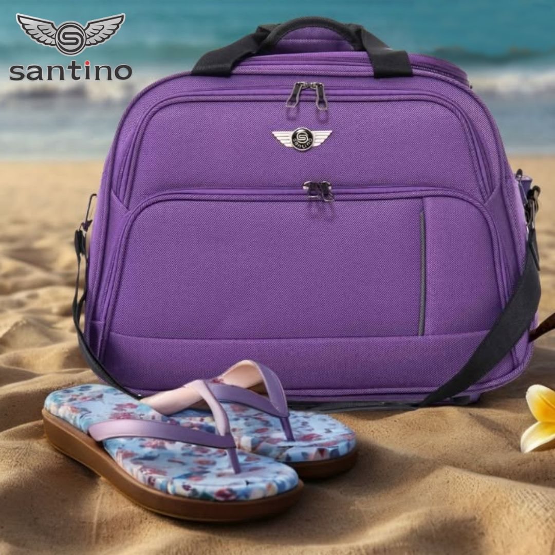 Sacola Bolsa Mala De Viagem Pequena de Bordo Everglades Park de Poliéster com Pés de Apoio e Alça de Ombro Removível, Roxo, Santino – LKS501U na Amazon