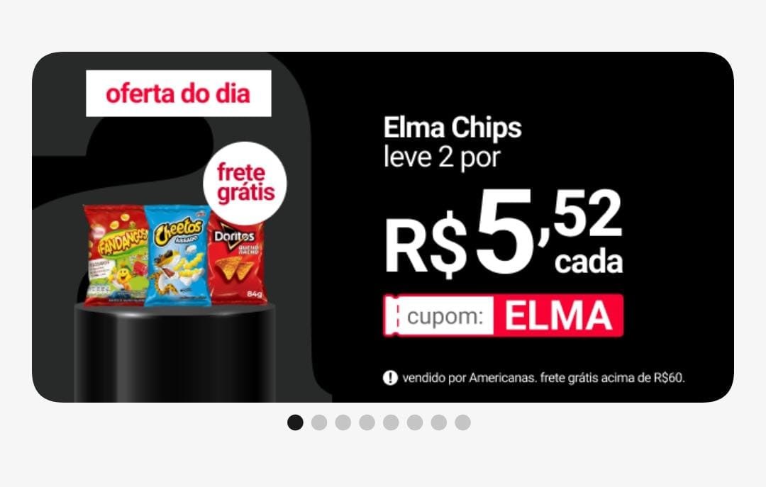 Salgadinho Elma Chips – Cheetos, Ruffles, Doritos, Cebolitos, Fandangos, Baconzitos e++ na Americanas