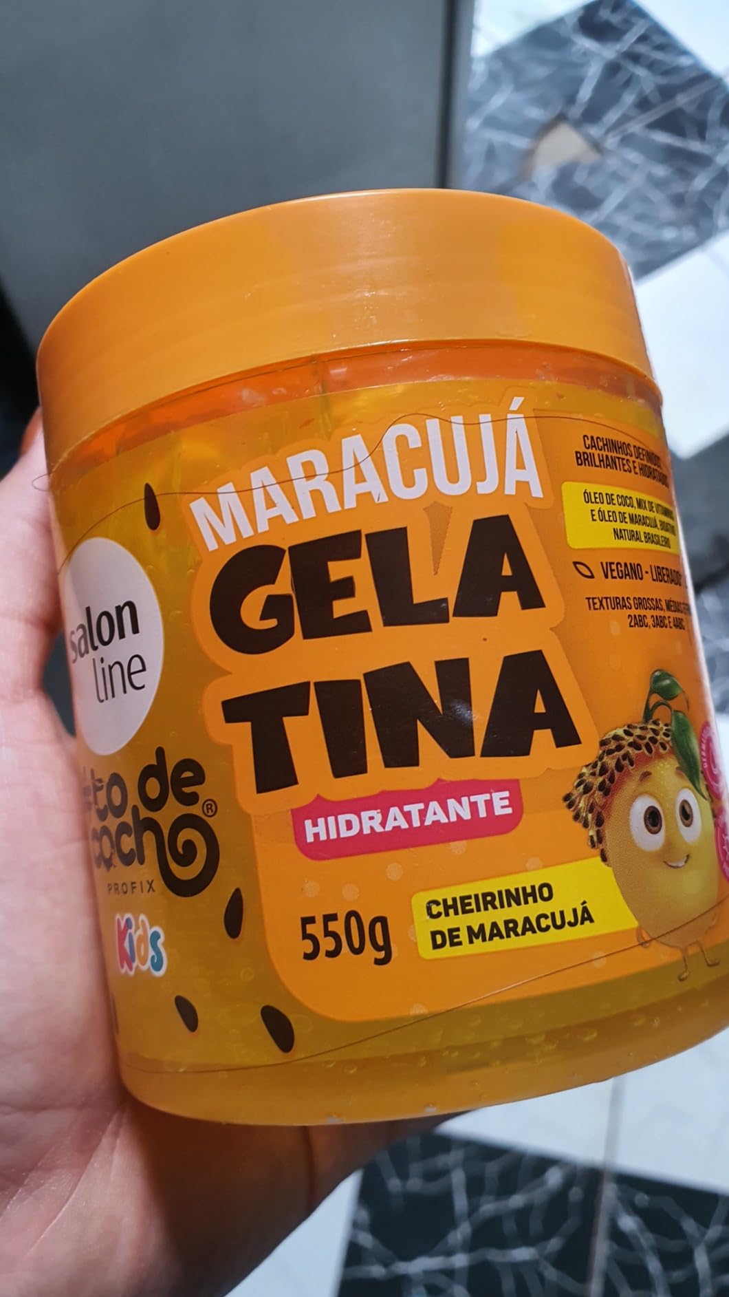 Salon Line, Gelatina Capilar Hidratante, Maracujá, #todecacho Kids, Vegana – Para Cabelos Ondulados, Cacheados e Crespos, Salon Line, 550g na Amazon