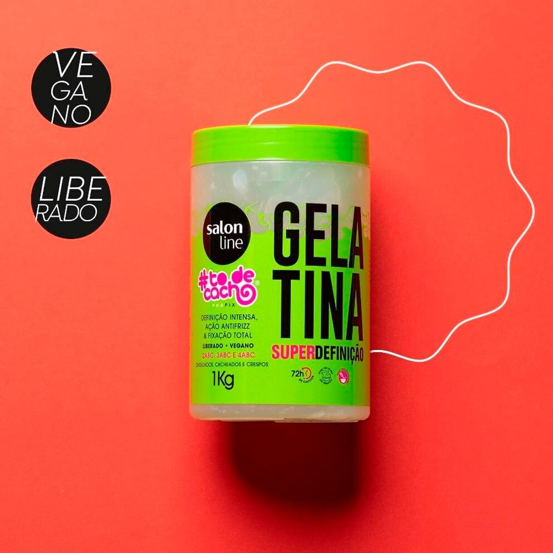 Salon Line, Gelatina Capilar, ToDeCacho, Super Definição, Vegano – Cabelos Ondulados, Cacheados e Crespos, 1 Kg na Amazon