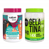 Salon Line, Kit Duplinha Perfeita, Vegano - Para Cabelos Ondulados, Cacheados E Crespos, 1 Kg na Amazon