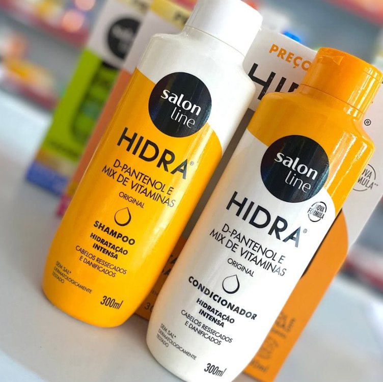 Salon Line, Kit Shampoo e Condicionador, Hidra D-Pantenol e Mix de Vitaminas, Vegano – Todos os Tipos de Cabelos, 300 ml cada na Amazon