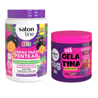 Salon Line, Kit Uva Com Creme Para Pentear E Gelatina #todecacho Kids na Amazon
