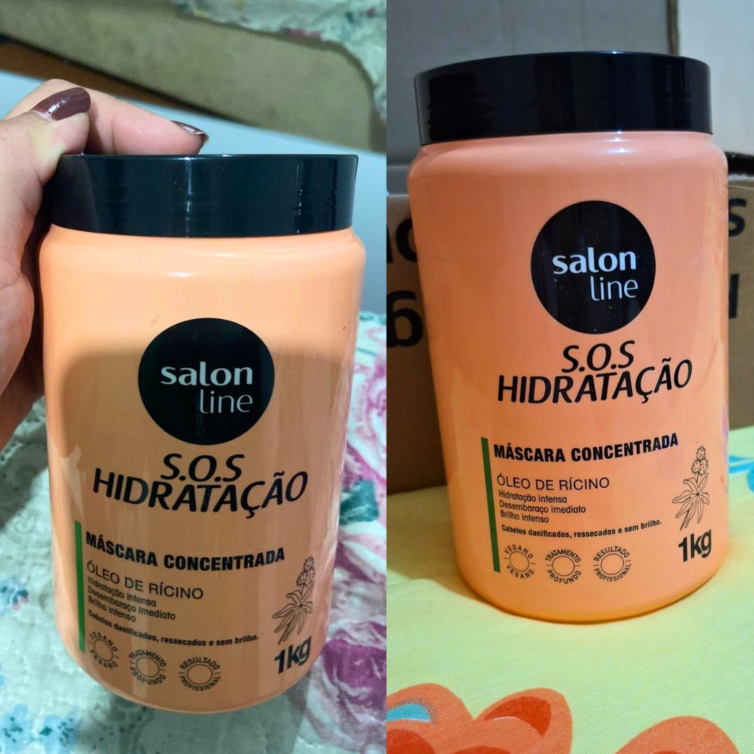 Salon Line, Máscara Capilar, SOS Hidratação, Óleo de Rícino, Vegana na Amazon