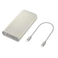 Samsung Bateria Carregador Portatil 3x USB-C 20000mAh Super Rapida 45W - Bege na Amazon