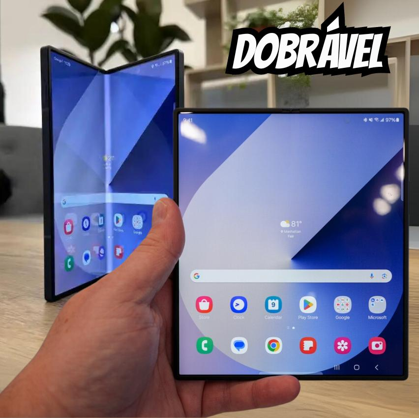 Samsung Celular Galaxy Z Fold6 5G, 512GB, 12GB RAM, Tela 7.6″ + 6.3″, Câm. Traseira 50+12+10MP, Frontal 10+4MP na Amazon