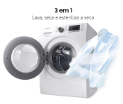 Samsung Lava e Seca WD11M com Digital Inverter WD11M4473PW Branca 11/7kg – 220V na Amazon