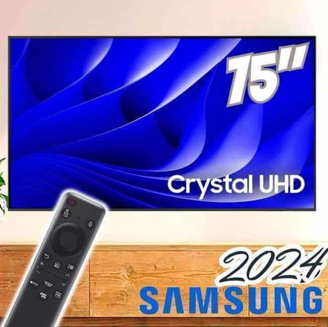Samsung Smart Big TV 75" Crystal UHD 4K 75DU8000 - Painel Dynamic Crystal Color, Gaming Hub na Amazon