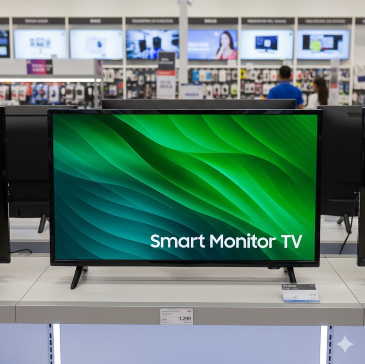 Samsung Smart Monitor TV 32″, HD, Plataforma Tizen™ LS32H5000FGXZD na Amazon