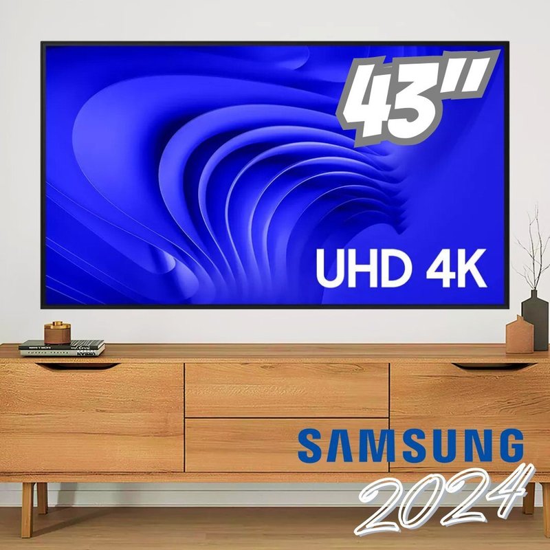 Samsung Smart TV 43″ UHD 4K 43DU7700 – Processador Crystal 4K, Gaming Hub na Amazon