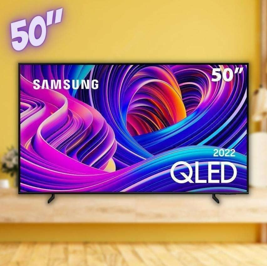 Samsung Smart TV 50″ QLED 4K 50Q60B 2022, Modo Game, Som em Movimento, Tela sem limites, Design Slim na Magazine Luiza