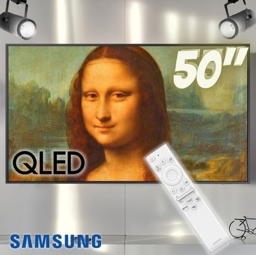 Samsung Smart TV 50″ Qled 4k The Frame 2022 LS03B + Moldura Para Smart Tv 50″ The Frame Branco na Americanas