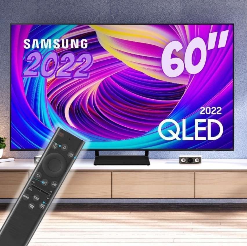 Samsung Smart TV 60 QLED 4K 60Q65B 2022, Modo Game, Som em Movimento, Tela sem limites, Design Slim na Fastshop