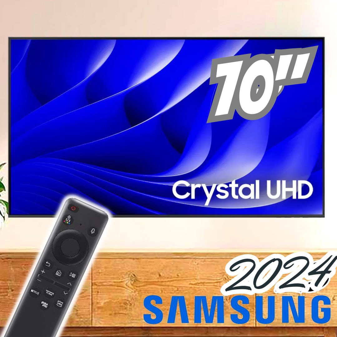 Samsung Smart TV 70″ Crystal UHD 4K 70DU8000 – Painel Dynamic Crystal Color, Gaming Hub na Amazon