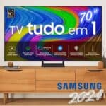 Samsung Smart TV 70" QLED 4K 70Q65D - Tecnologia de Pontos Quânticos, Design AirSlim na Amazon