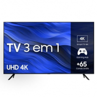 Samsung Smart TV 75" UHD 4K 75CU7700 2023,Crystal 4K, Gaming Hub, Visual Livre De Cabos na Fastshop