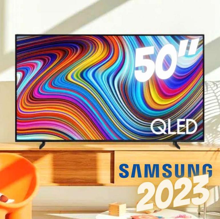 Samsung Smart TV QLED 4K Q60C 2023 Modo Game Tela sem limites 50″ na Casas Bahia