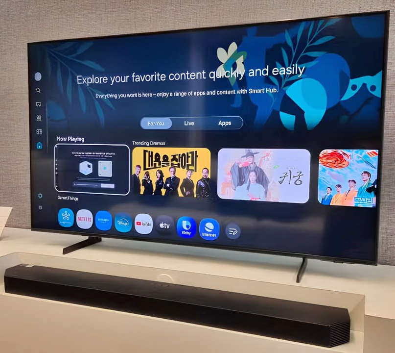 Samsung Vision AI TV 43″ QLED 4K QEF1 2025, Pontos Quânticos, Processador com AI, Art Store, Alexa na Amazon