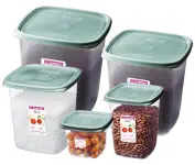 Sanremo Conjunto de Potes Plástico com Volumes de 200ml, 800ml, 1700ml, 4500ml e 7000ml na Amazon