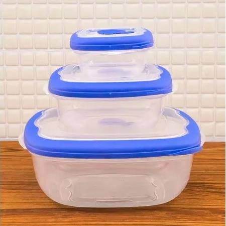 Sanremo – Conjunto com 3 Sanremo – Potes Herméticos Plástico Quadrado, Linha Flor na Amazon