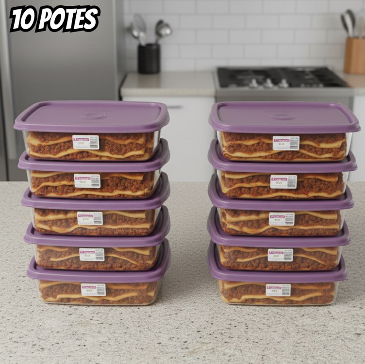 Sanremo – Kit com 10 Potes Plásticos Quadrados de 785mL, Linha Fácil na Amazon