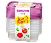 Sanremo – Kit com 10 Potes Plásticos Quadrados de 785mL, Linha Fácil na Amazon
