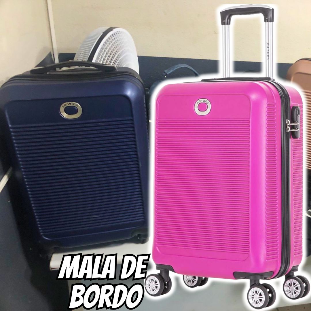 SANTINO, Mala de Bordo Pisa Rígida 4 Rodas 360º Santino P – AMZV183P Cor: Pink na Amazon