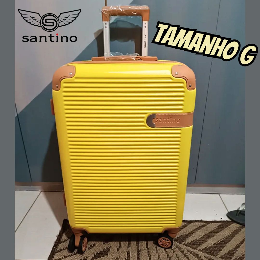 SANTINO, Mala de Viagem Nice Rígida 360° Santino – ABEV407G Cor: Amarelo Claro na Amazon