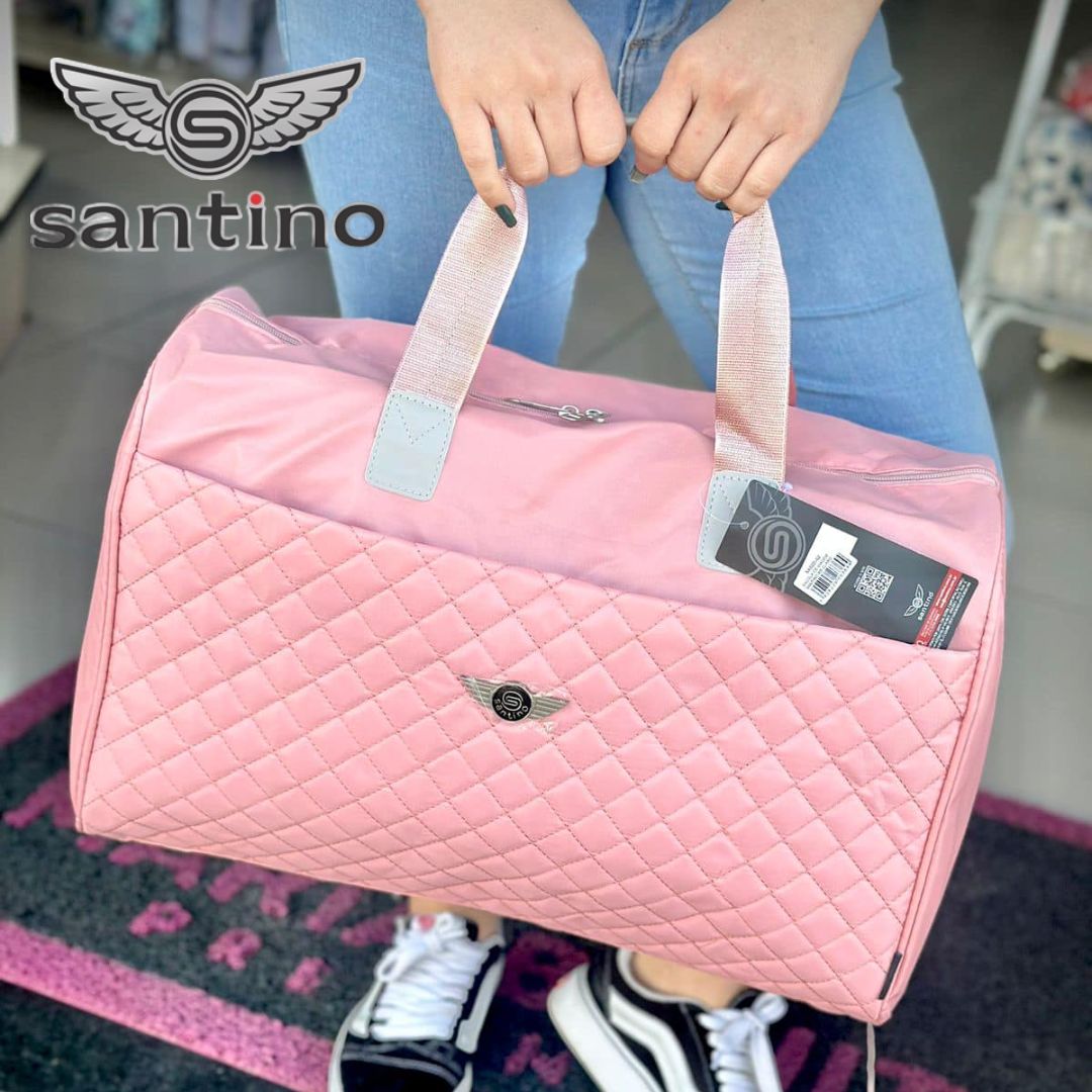 SANTINO, Sacola de Viagem Cabo Frio Poliéster Santino – SAS22U Cor: Rosa Claro na Amazon