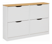 Sapateira Basculantes Madeira 24 Pares Basil (Mel/Branco) na Amazon