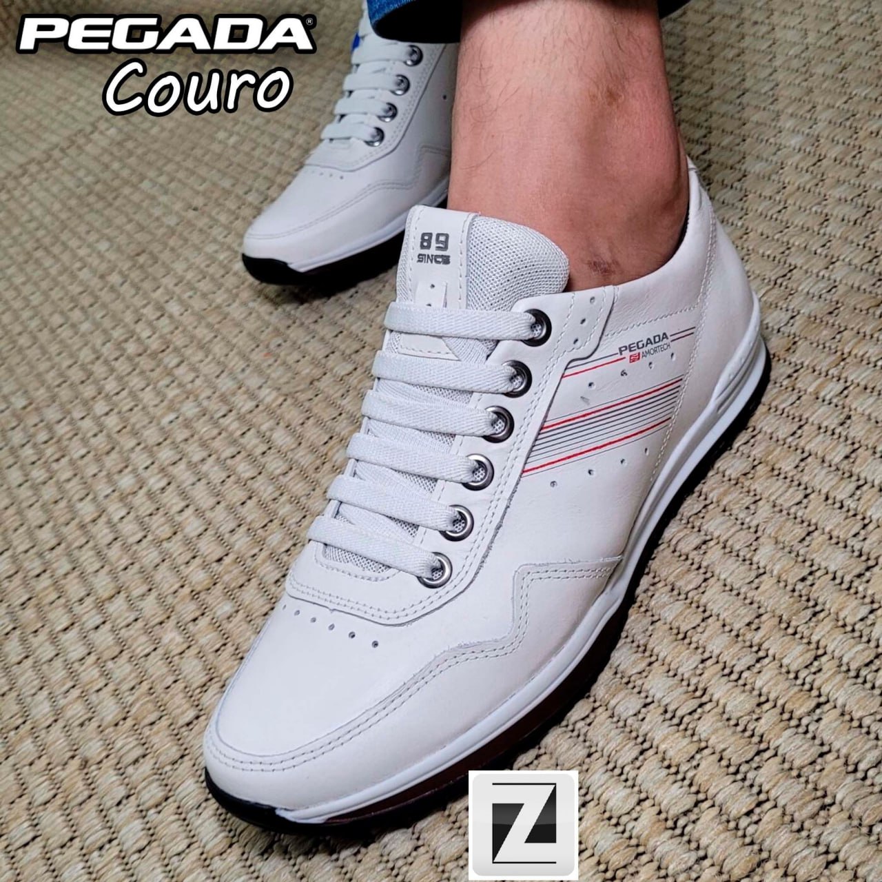 Sapatênis Couro Pegada Amortech Masculino na Netshoes