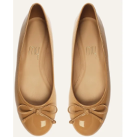 Sapatilha Básica Verniz Laço Nude MY Shoes na ZZ Mall