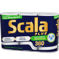 Scala Plus Papel Toalha Mega, 360 Toalhas (3 Rolos De 120 Toalhas Cada) na Amazon