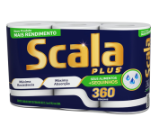 Scala Plus Papel Toalha Mega, 360 Toalhas (3 Rolos de 120 Toalhas Cada) na Amazon