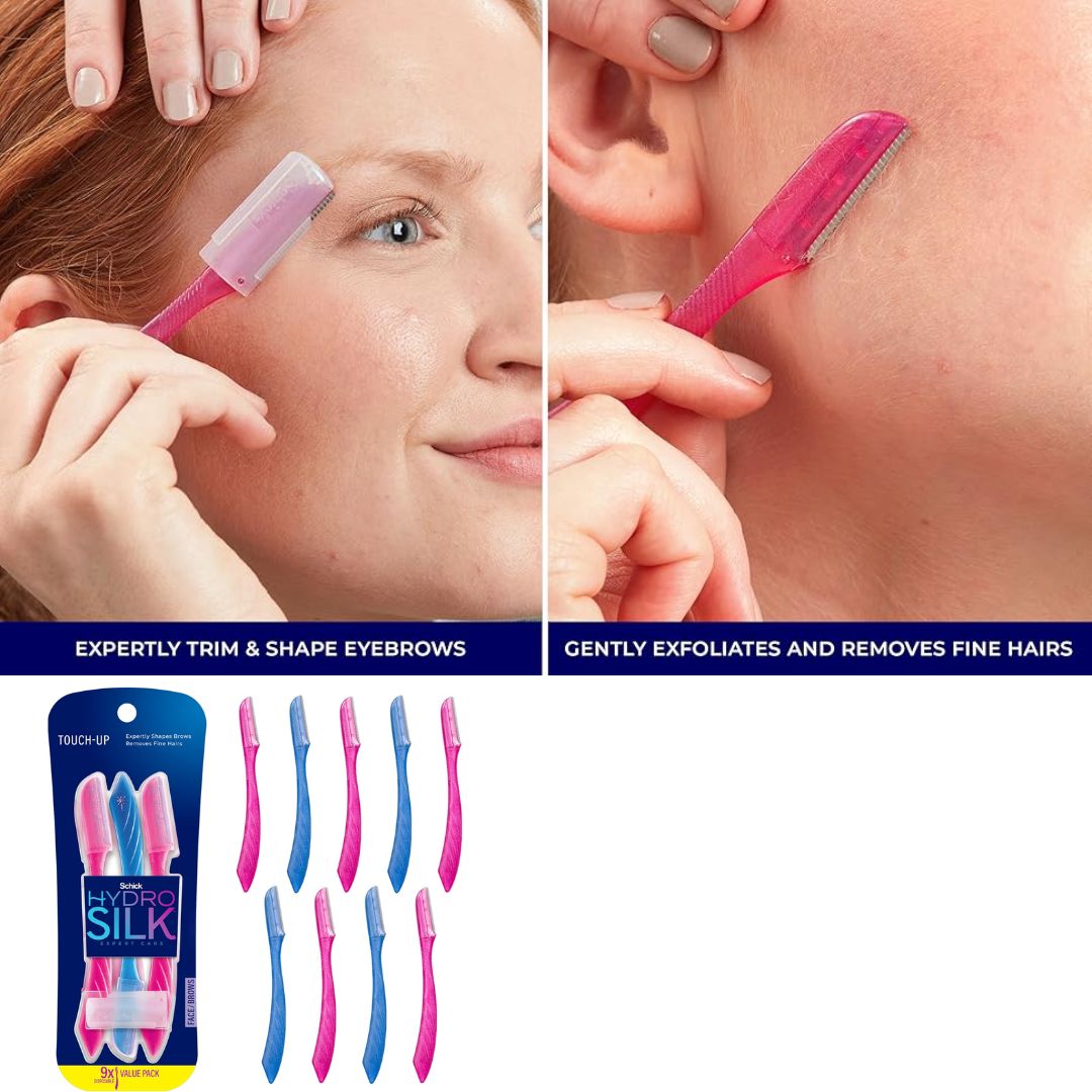Schick Hydro Silk Lâmina De Depilação Touch-Up Rosa/Azul Pacote Com 9 na Amazon